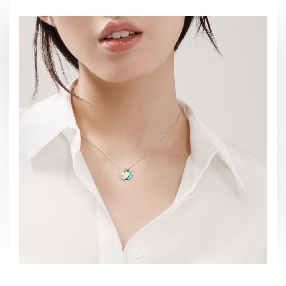 Tiffany & Co. Silver Necklace with Green Accents